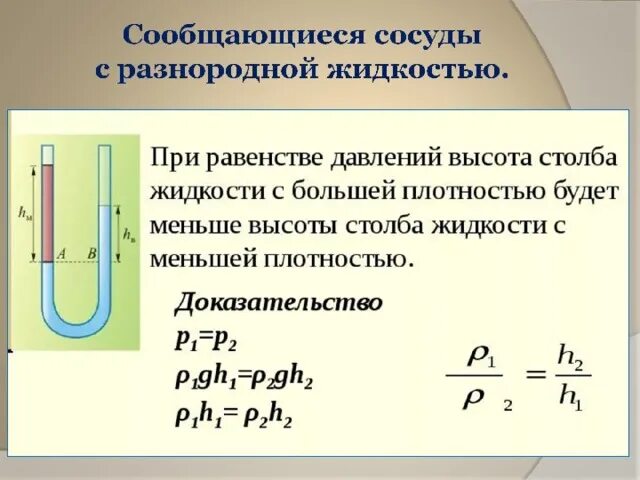 Давление жидкости на 1 стенке сосуда. Закон сообщающихся сосудов для разнородных жидкостей формула. Расчет сосуда под давлением. Формула давления на дно и стенки сосуда. Расчет сосудов на прочность.