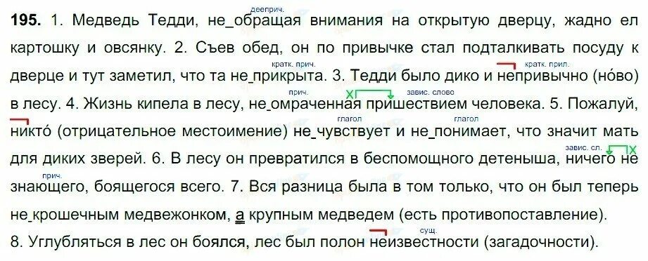 Съев обед он по привычке стал подталкивать