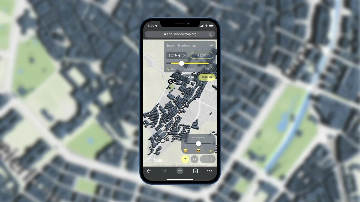 Shade map. Shade map