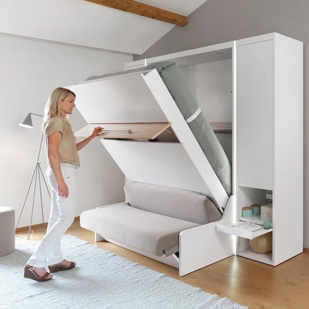 Кровать шкаф тумба. Murphy Bed откидная кровать Мерфи. Тини Хаус откидная кровать. Mobilier Intelligent мебель трансформер. Шкаф-Задвижная кровать трансформер.