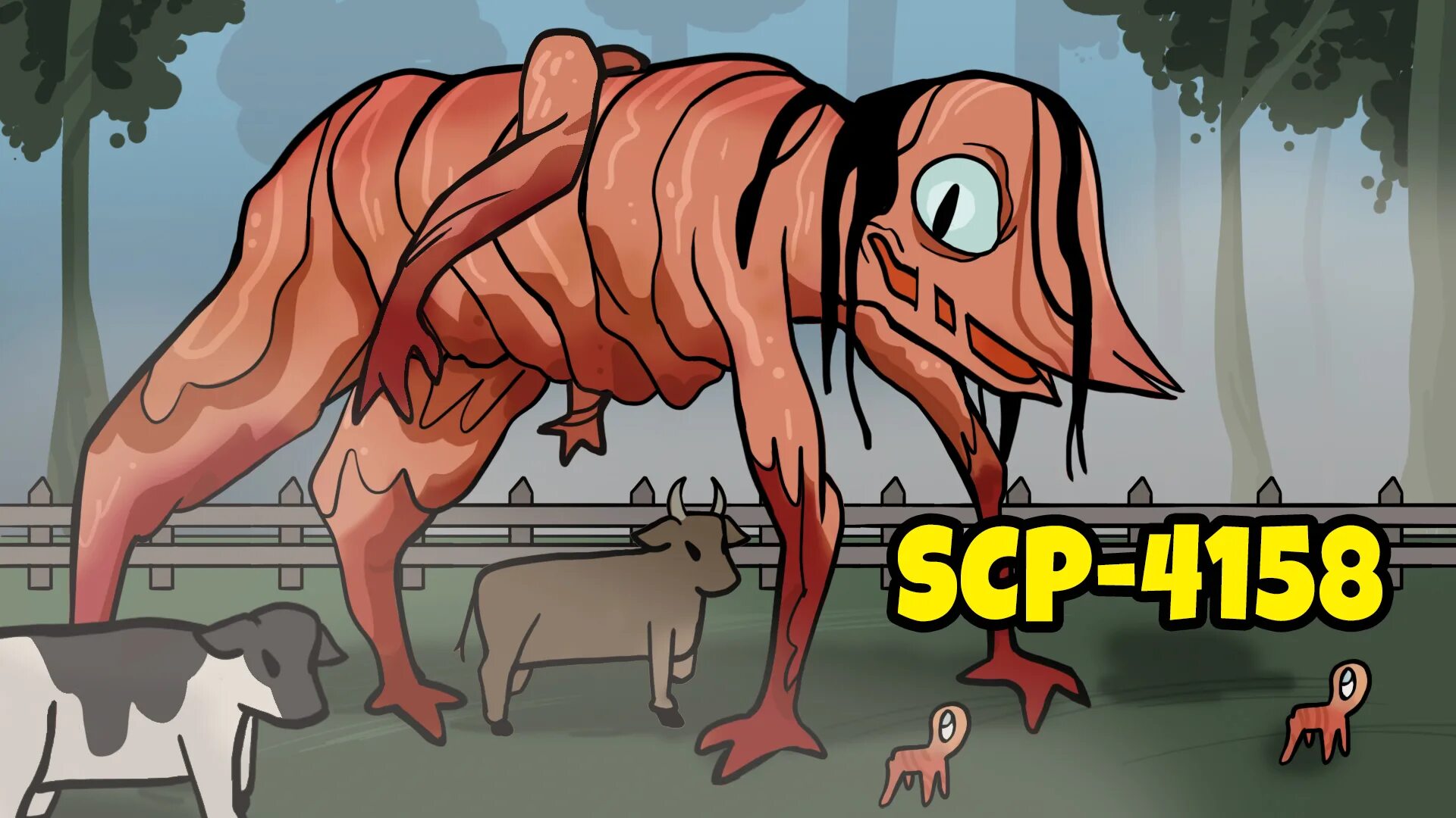 Scp чарли. Scp-4158 - большая корова по имени большой чарли. scp хроники большой чарли. монстры scp большой чарли.