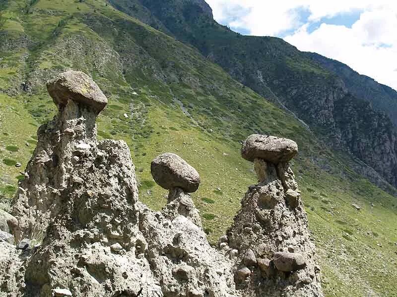Республика алтай каменные. Урочище аккурум каменные грибы. чулышманская долина каменные грибы.