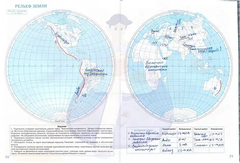 ГДЗ Страница 20-21 Контурные карты по географии 5 класс Приваловский ФГОС 2023