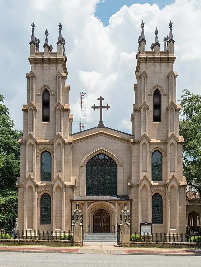 Церковь в сша. Trinity episcopal cathedral (columbia, south carolina). храм в америке. епископальная церковь. православная церковь в америке.