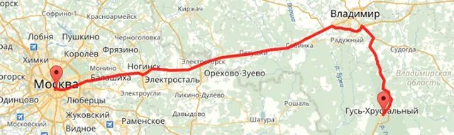 Сколько время в александров. Москва Гусь-Хрустальный маршрут. Дорога от Москвы до Владимира. Москва Гусь Хрустальный карта.