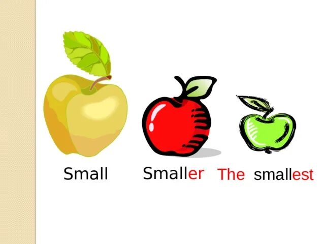 Small smaller the smallest английский язык. Small smaller the smallest предложения. Картинки для детей small smaller smallest. Картинки для сравнения прилагательных.