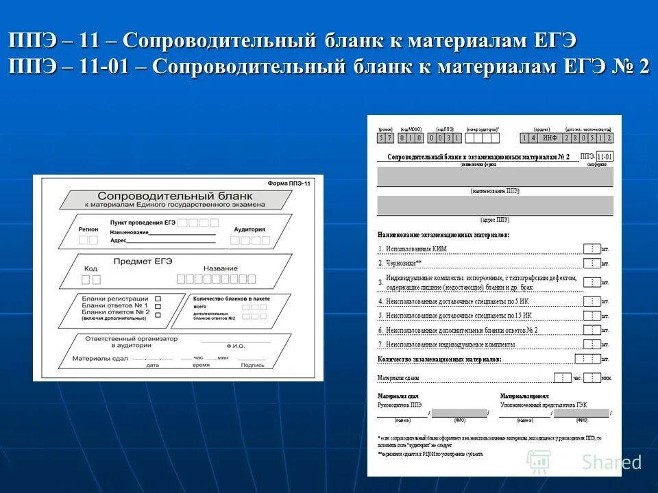 Сколько экземпляров формы ппэ