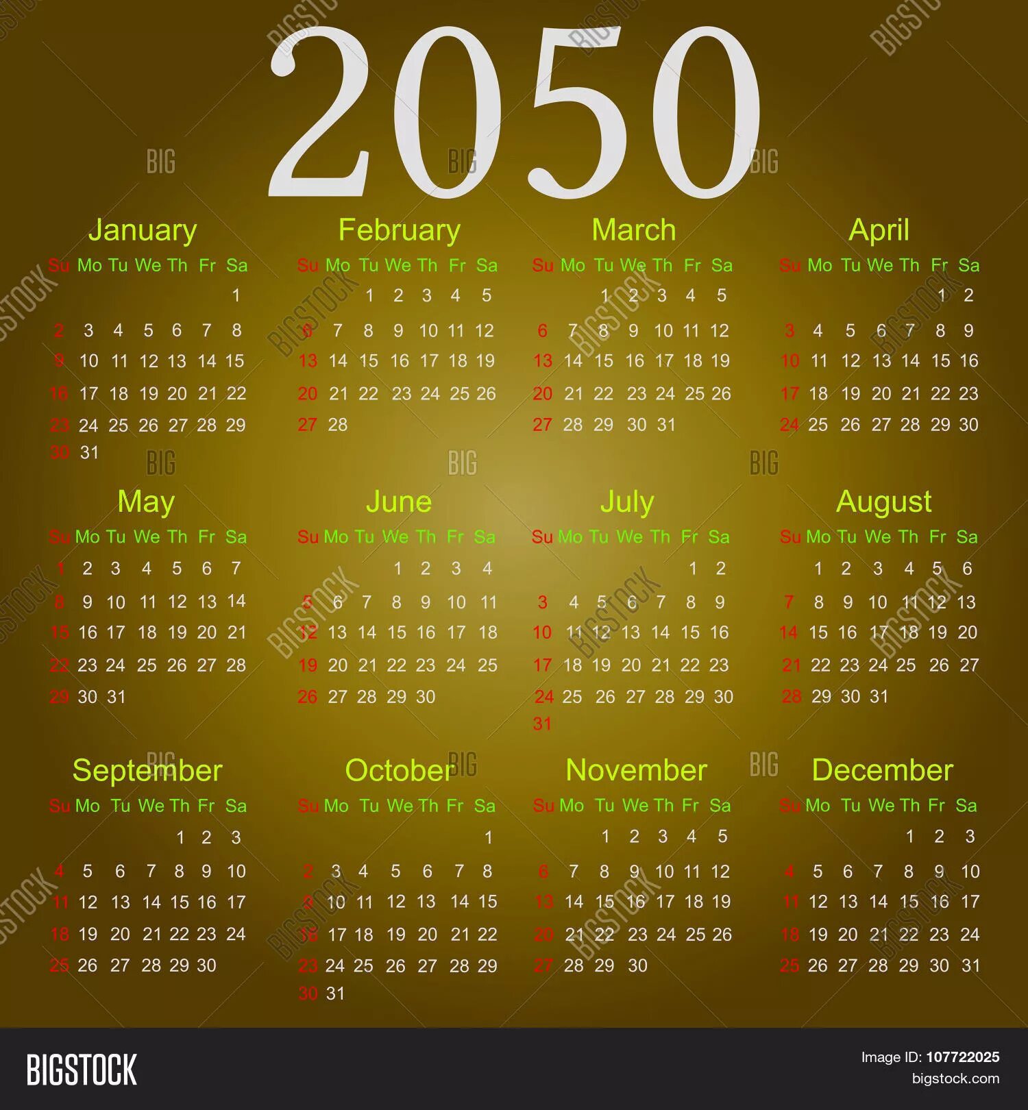 2050 год 5 мая какой день недели
