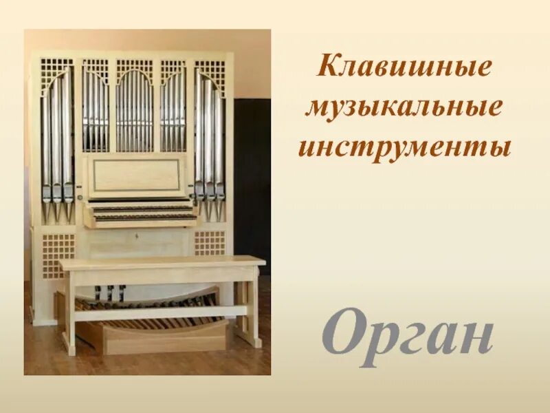 Сообщение об органе музыкальном инструменте