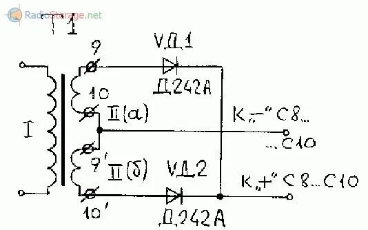 Трансформатор со средней точкой 12 вольт. Схема выпрямителя со средней точкой трансформатора. Выпрямитель для зарядки аккумуляторов ва-2 схема. Выпрямитель со средней точкой трансформатора мот.