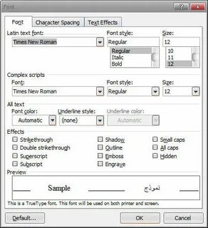 Spacing текста