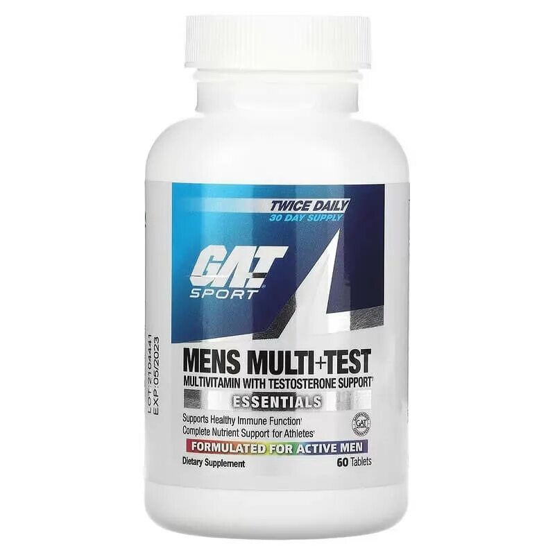 Mens Multi+Test (gat) 60 таб. USN men's Multi 90 таб. Gat Multi+Test. Купить мужские витамины