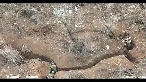 Бои в окопах видео с дрона