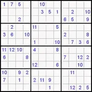 Судоку 12х12