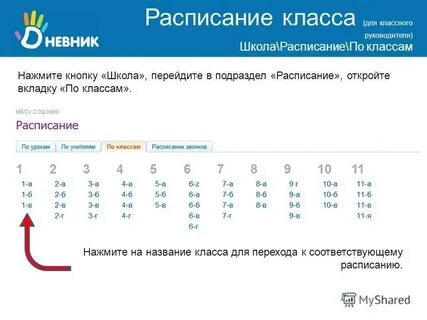 Нажмите класс