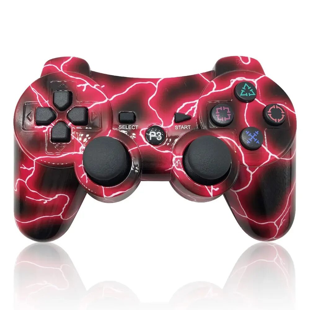 Покруче джойстики. Геймпад для PS Dualshock 3 красный. Джойстик беспроводной Wireless Controller Red ps3. Джойстик ps3 Dual Shock дракон. Беспроводной геймпад джойстик Dualshock 5.