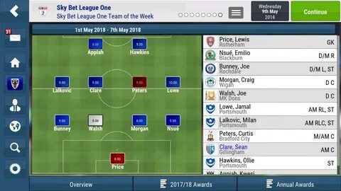 Football manager mobile