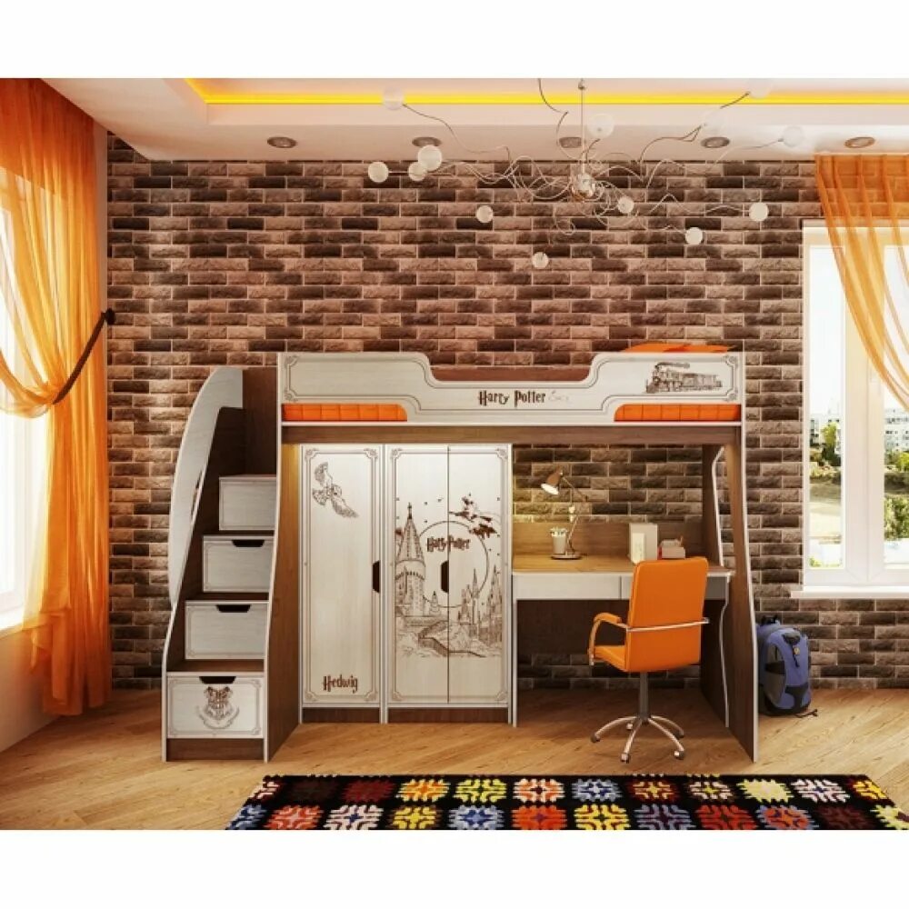 1. Кровать-чердак севилья - 1. Фанки кидз нордик. Фанки 5. Модульная детская мебель фанки.