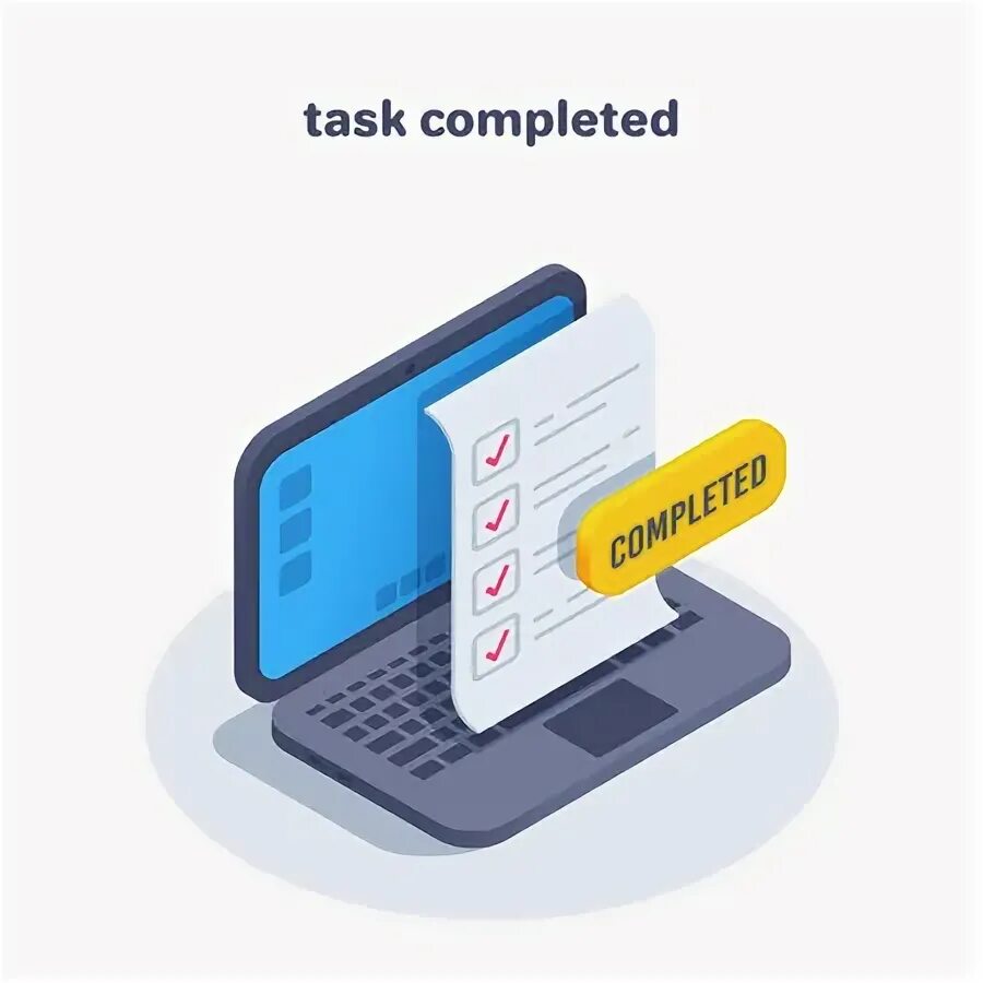 Task completed c. Article icon. Том веб.
