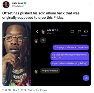 Offset pushes album back for Takeoff.