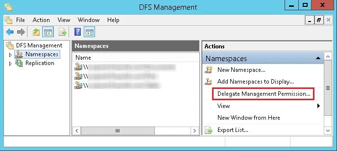 Namespace cannot be queried