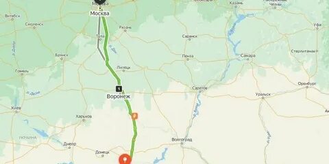 Трасса м4 воронеж на карте
