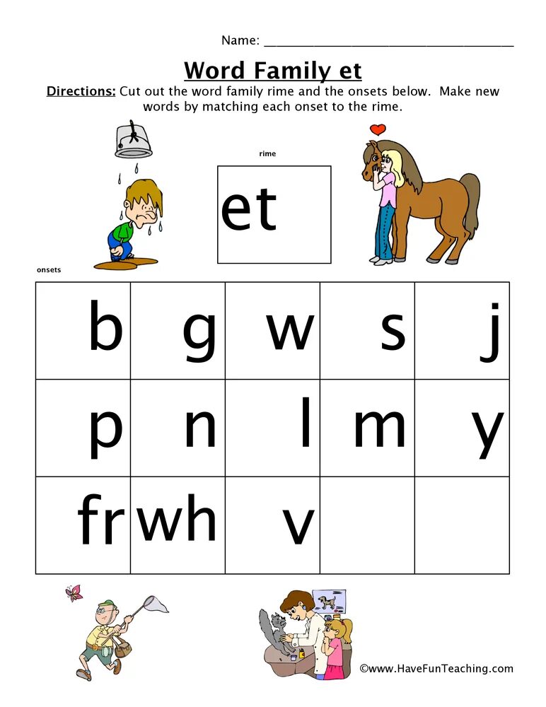 Make word family. Family Words. Et Word Family. Family Worksheets. Worksheet reading Word Families all.