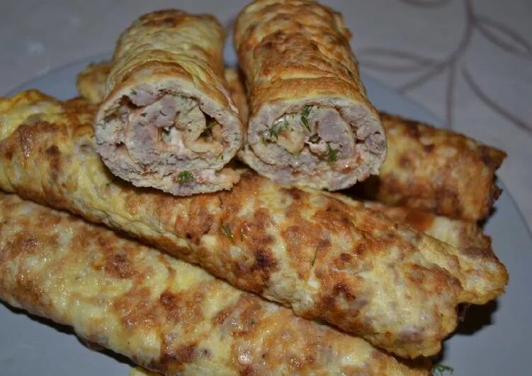 БРИЗОЛЬ с мясным фаршем и овощами. Необычное блюдо в омлете! Рецепт от Всегда Вк