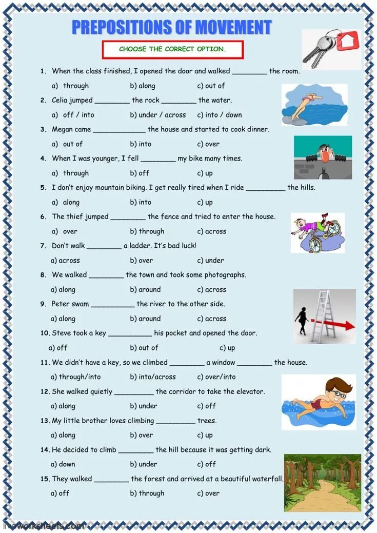 Prepositions elementary. Предлоги в английском языке EGH. Предлоги движения в английском языке упражнения. Предлоги направления в английском упражнения. Предлоги движения упражнения.