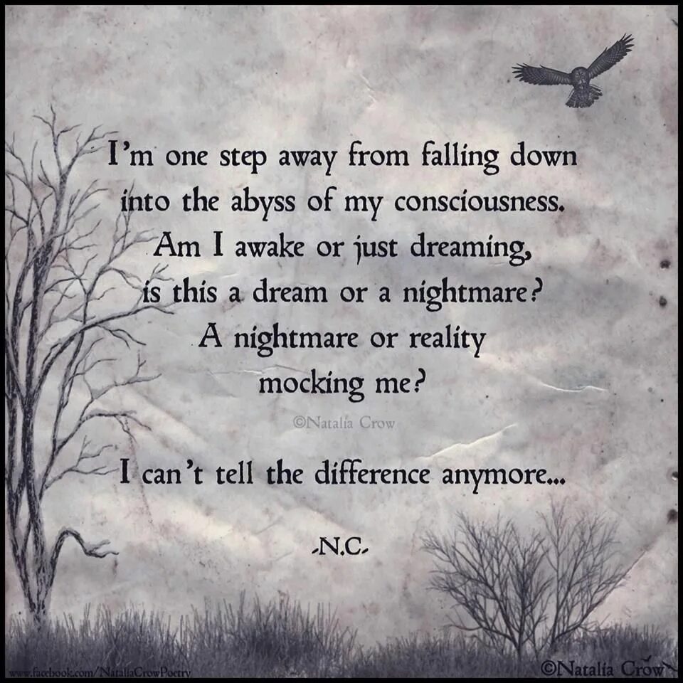 Dreams and Nightmares quotes. Falling away from me текст. Natalia Crow poems. Poem about first Step. Stepping away