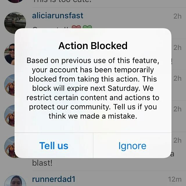 Temporary blocking. Temporary blocking