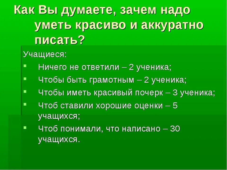 Как нужно написать и почему