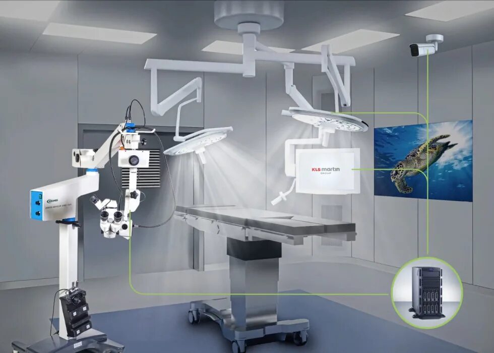 KLS Martin ml201s+. Монитор хирургический (стойка монитора, штатив датчиков давления). Консоль анестезиологическая KLS Martin. Проектировка операционной.