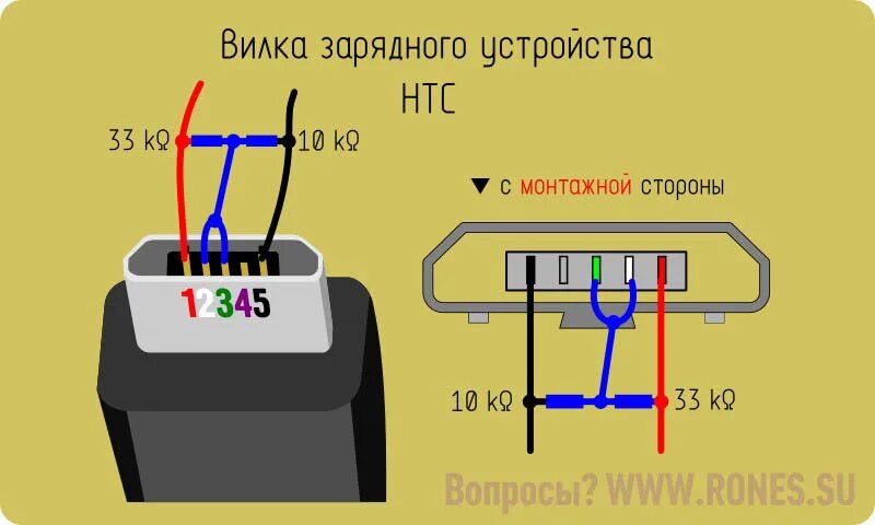 Распиновка разъема зарядки телефона