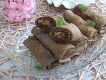 Шоколадные блинчики с начинкой