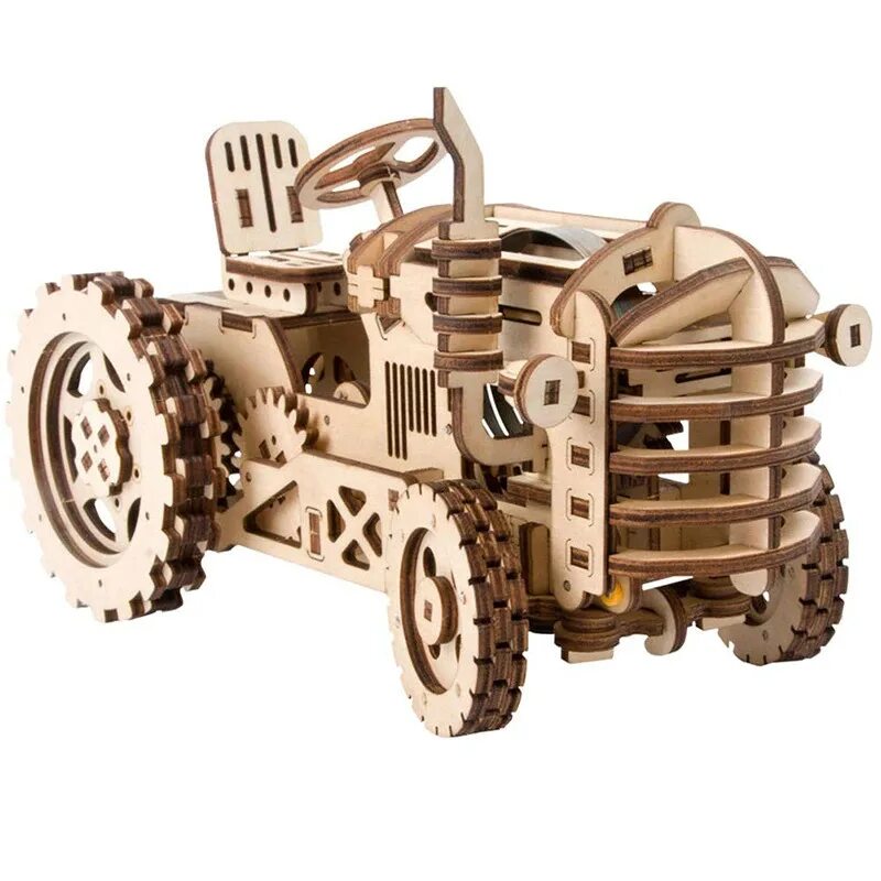 Конструктор трактор. Деревянный конструктор mechanical gear-tractor lk401. деревянный конструктор robotime rokr. mechanical gears lk 401 конструктор трактор. конструктор robotime трактор.