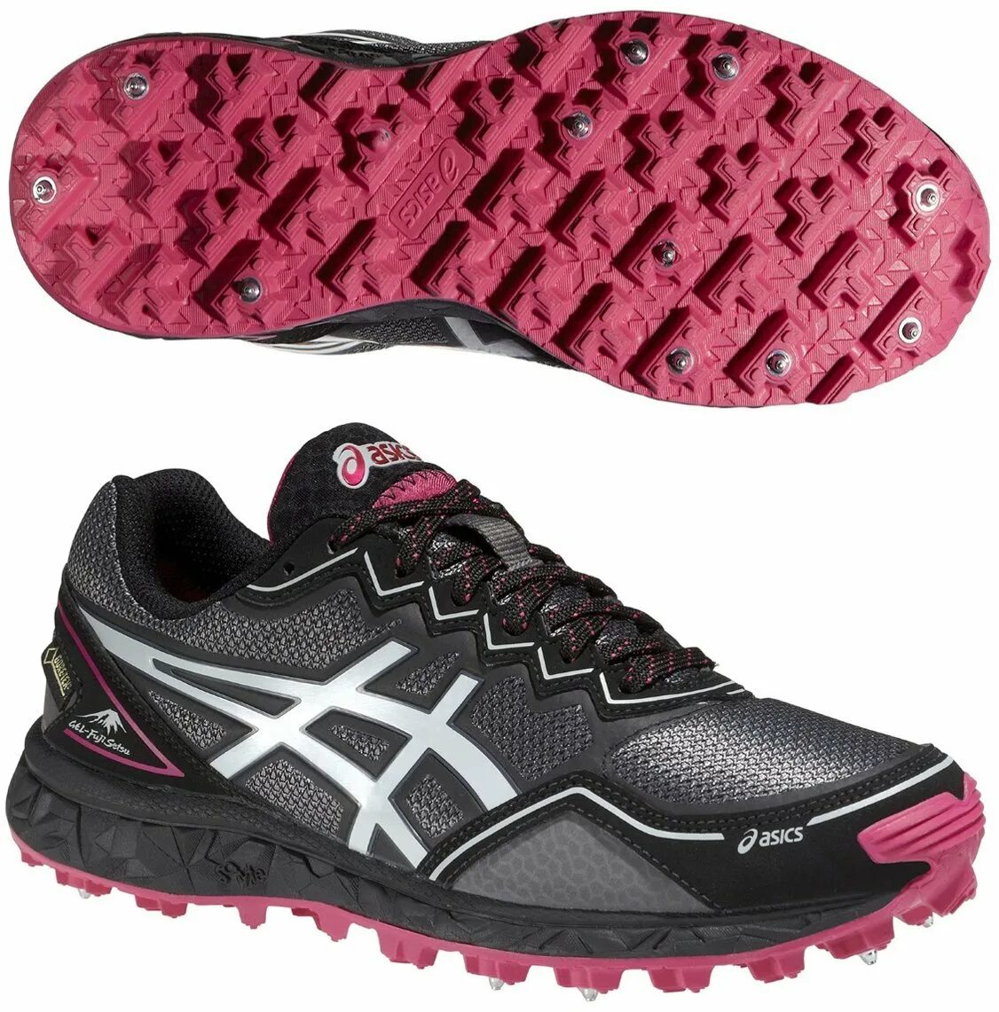 Кроссовки с шипами для бега зимой. Asics fujisetsu gtx. asics gel-fujisetsu 3 gtx. asics gel fujisetsu 2 goretex. кроссовки женские asics gel-fujisetsu 3 gtx.