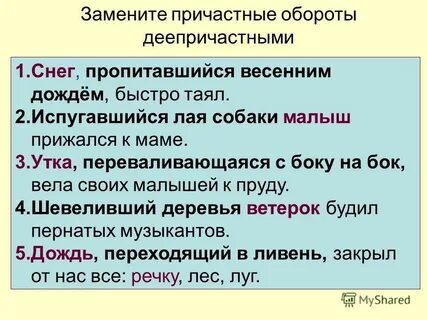 Причастный и деепричастный оборот в одном предложении