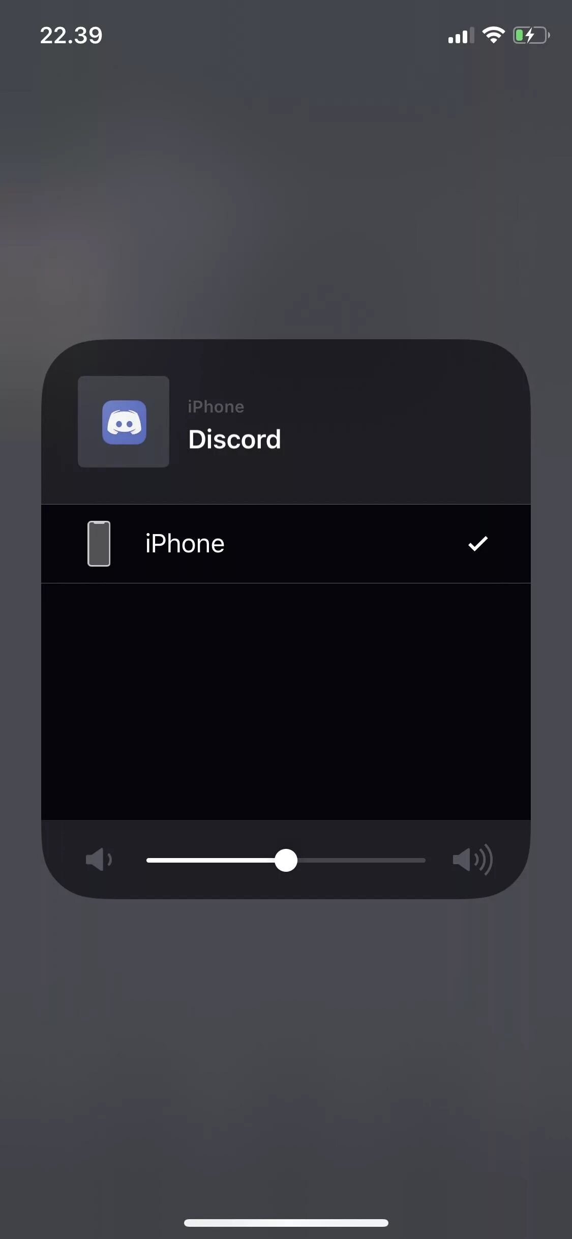 Discord mobile app on the screen iPhone smartphone closeup. Discord is a cross-p