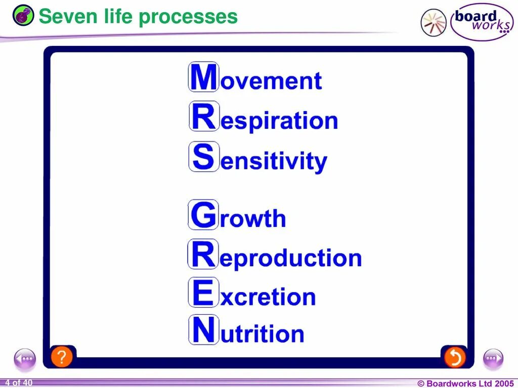 7 Life. Processes of Life. Seven for Life. Life process: Mrs Green. Life processes