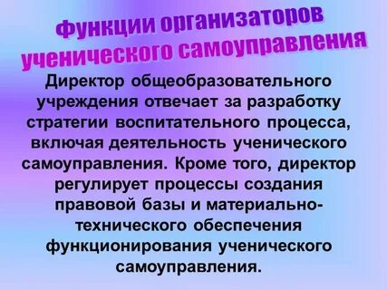 Функции организатора