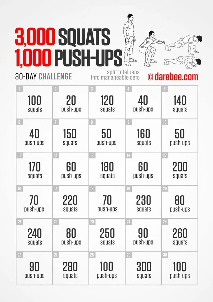 3000 Отжиманий за 30 дней. 3000 Squats 1000 Push ups Challenge. ЧЕЛЛЕНДЖ отжимания 30 дней. DAREBEE Pushups. 1000 отжиманий