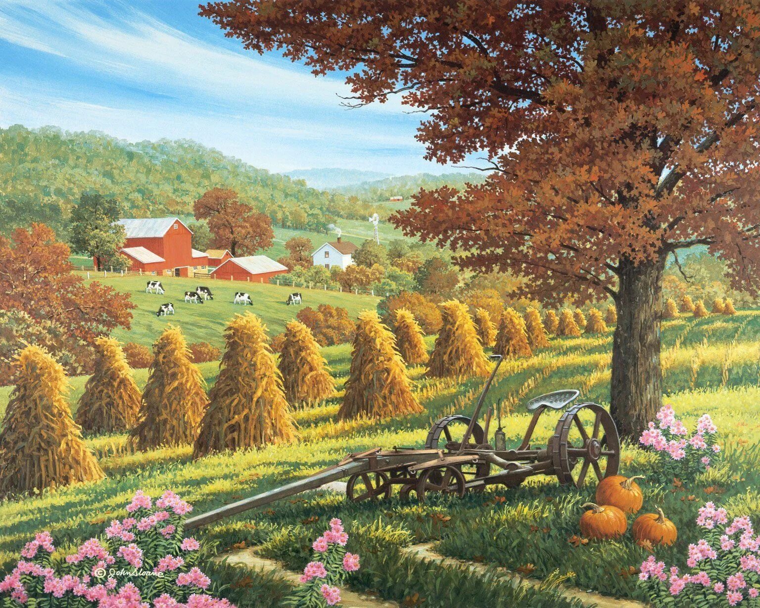 Country scenes. Художник Джон Слоун John Sloane. Художник Джон Слоан осень. Джон Слоун художник картины. Джон Слоун - деревенская осень.