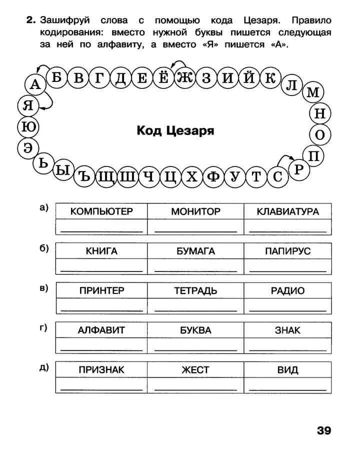 Коды шифровки текста. Код Цезаря Информатика 3 класс. Код Цезаря Информатика 3 класс рабочая тетрадь. Информатика 3 класс кодирование информации рабочая тетрадь. Задания по информатике 3 класс письменно.