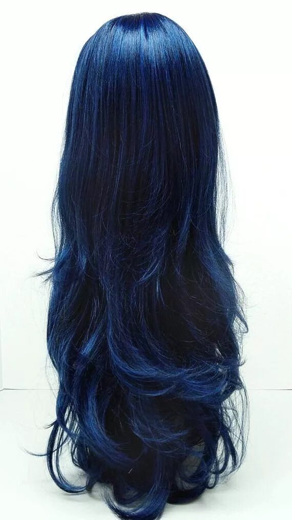 Темно синий цвет волос. Цвет волос Миднайт Блу. Темно синие волосы. Цвет волос есинечерный. Сине черный цвет волос.