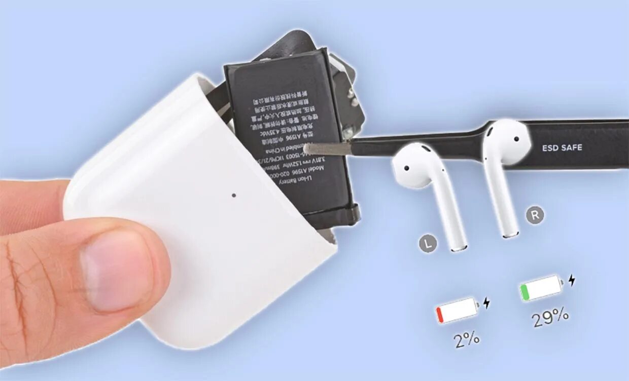 Apple AIRPODS Pro 2 MAGSAFE. AIRPODS 2 поколения с проводной зарядкой. Аккумулятор беспроводного наушника. Замена АКБ AIRPODS.