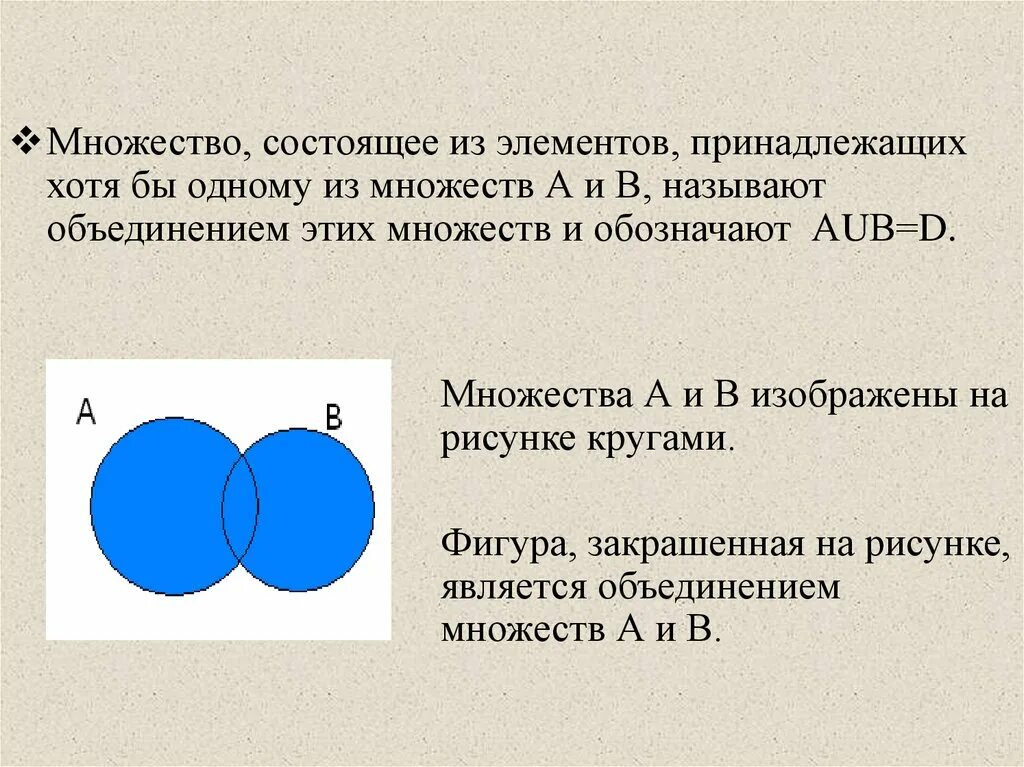 Множества состоящего из 1 элемента. Объединение множеств. Объединение и пересечение. Пересечение множеств. Тема пересечение и объединение множеств.