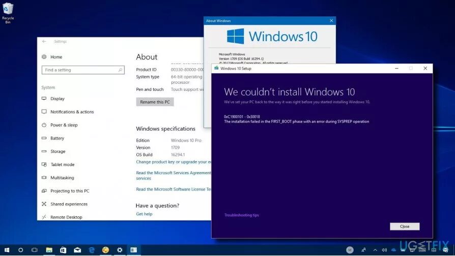 Windows 10 update failed. Windows 10 creators update 1709. windows version 1709 failed to install.