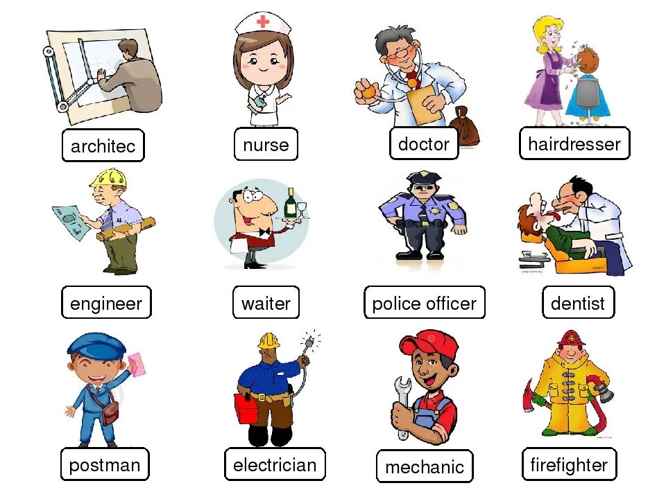 Слово профессии на английском. Профессии на английском. Профессии на английском для детей. Тема профессии на английском языке. Professions карточки.