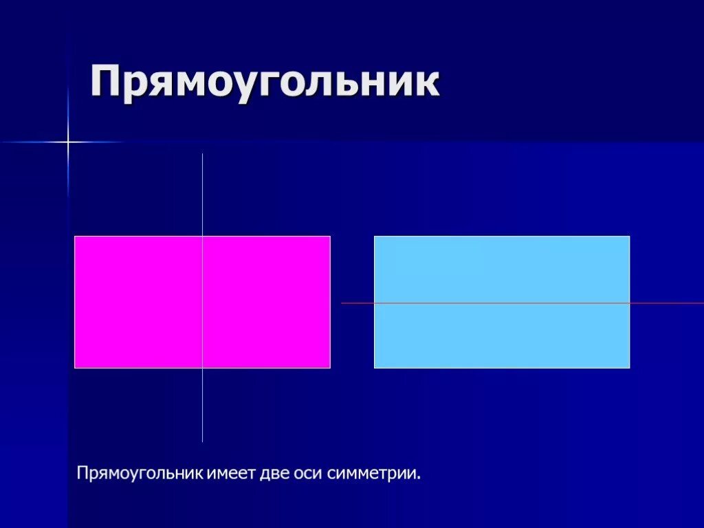 Прямоугольник. У прямоугольника 2 оси симметрии. Прямоугольник имеет две оси симметрии. Презентация на тему прямоугольник ось симметрии фигуры.